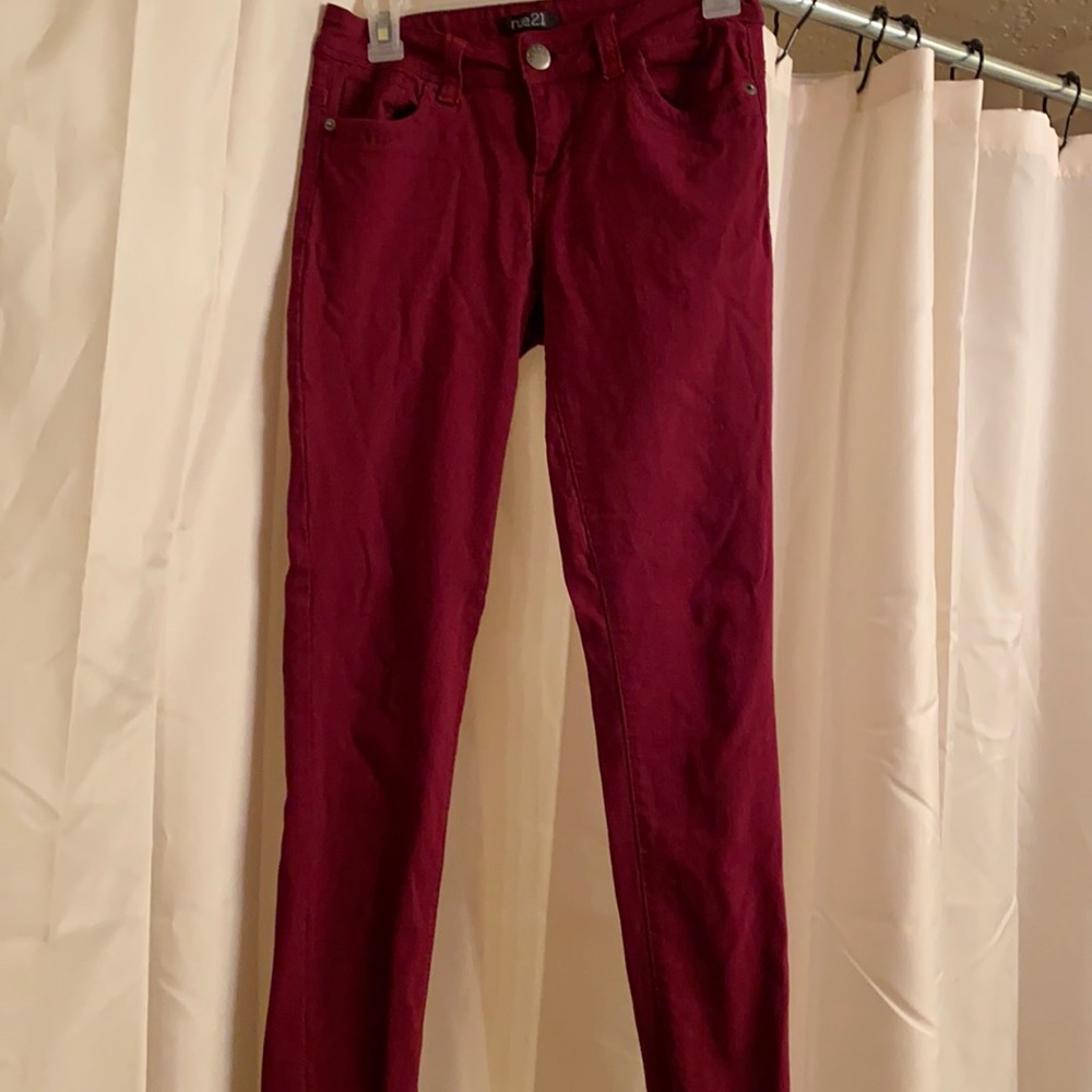 Maroon jeans